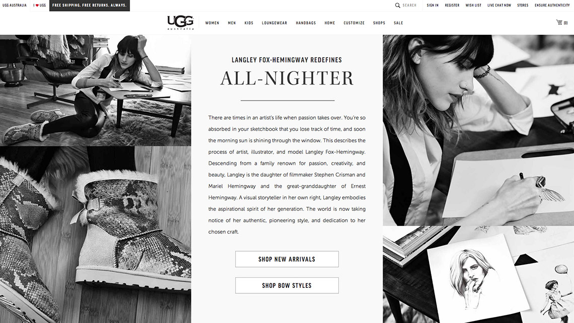 UGG Microsite