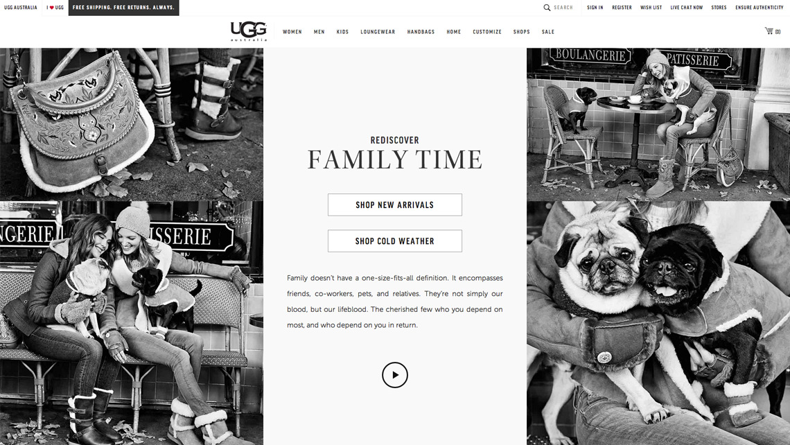 UGG Microsite